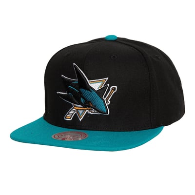 San Jose Sharks Mitchell & Ness Core Team Ground 2.0 Snapback Hat - Black