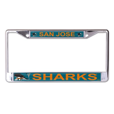San Jose Sharks WinCraft S/L Mega Graphics Metal License Plate Frame