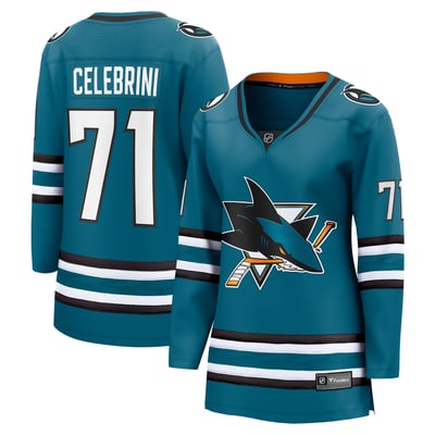 Macklin Celebrini San Jose Sharks Fanatics Women's  Home Breakaway Jersey – Teal