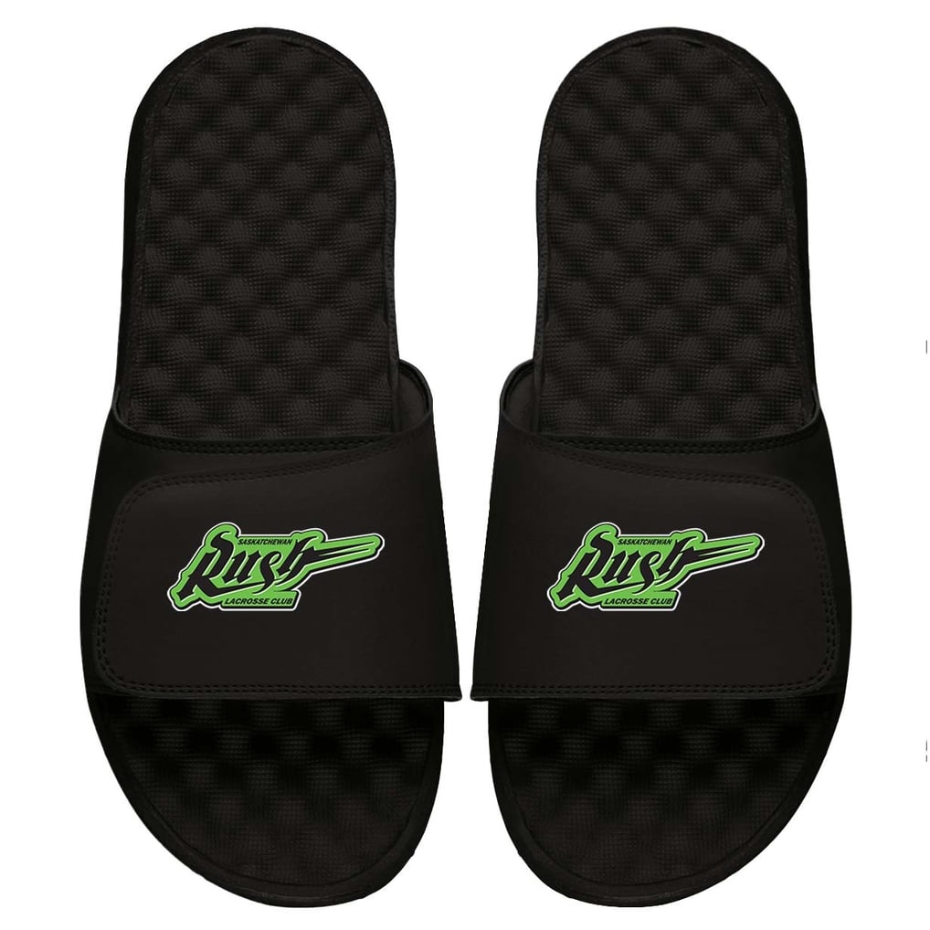 Saskatchewan Rush ISlide Primary Logo Slide Sandals - Black
