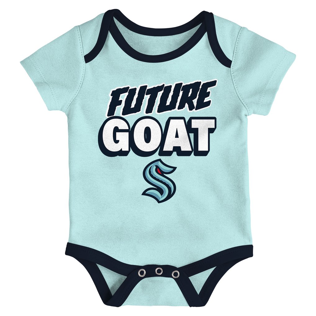 Seattle Kraken Infant Loyal Buddies Three-Pack Bodysuit Set