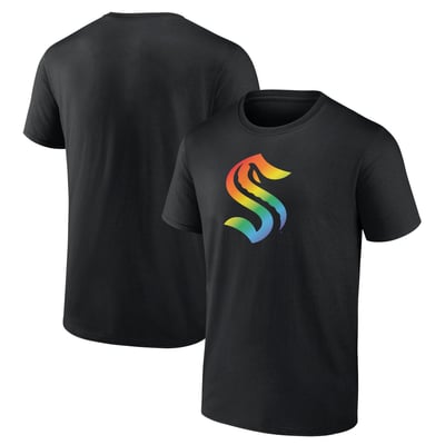 Seattle Kraken Pride Logo T-Shirt - Black
