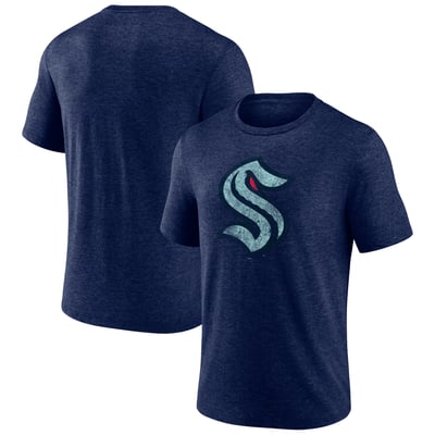  Seattle Kraken Wraparound Tri-Blend T-Shirt - Deep Sea Blue