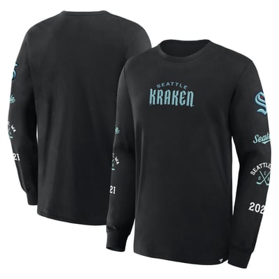 Seattle Kraken Fanatics Boxed In Legacy Long Sleeve T-Shirt - Black