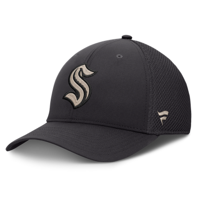 Seattle Kraken Fanatics Road Meshback Stretch Hat - Charcoal