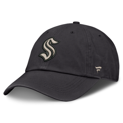 Seattle Kraken Fanatics Road Phantom Washed Adjustable Hat - Charcoal