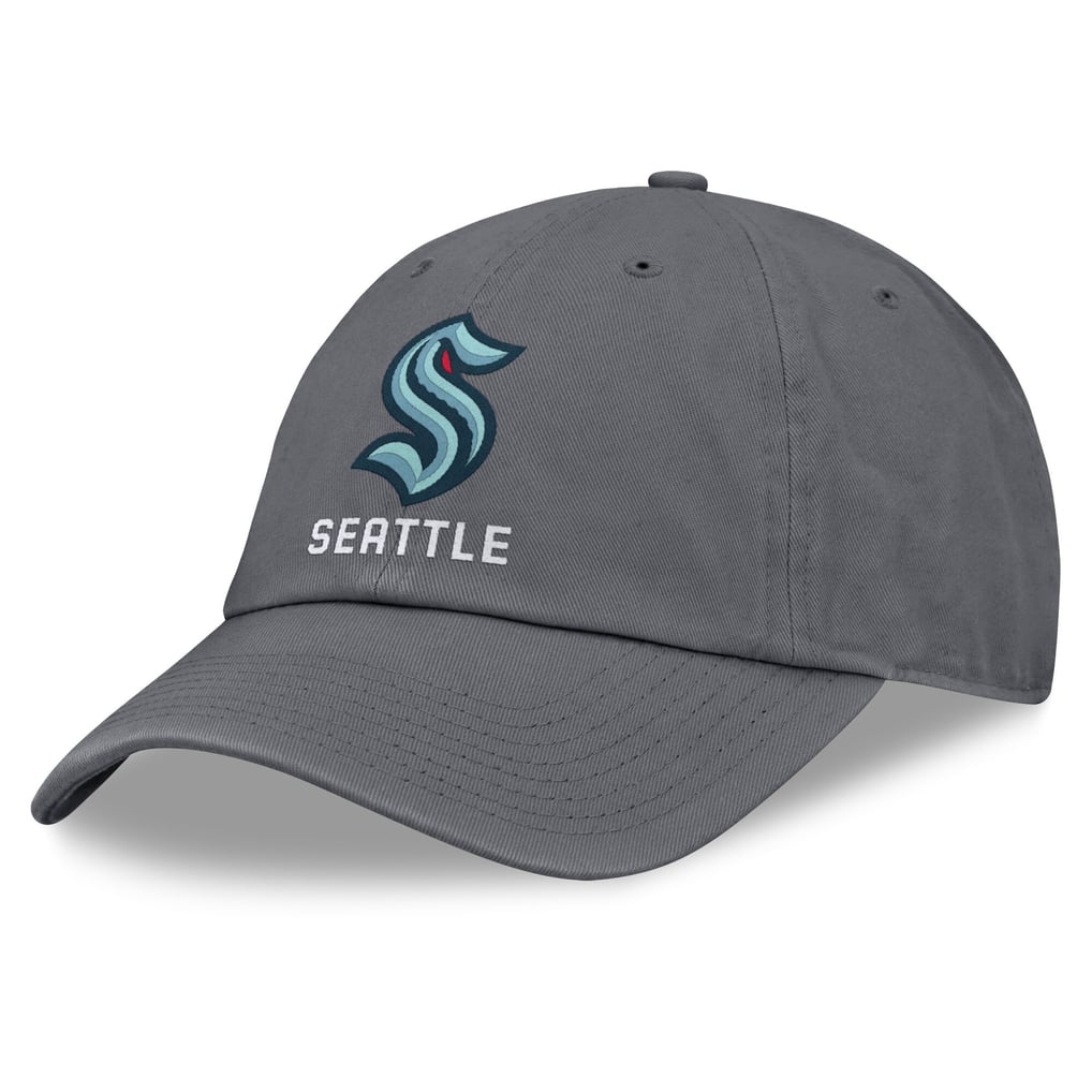 Seattle Kraken Fanatics Washed Adjustable Hat - Charcoal