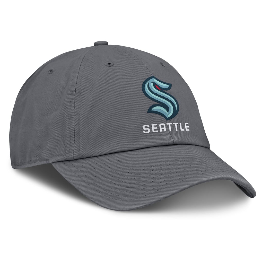Seattle Kraken Fanatics Washed Adjustable Hat - Charcoal