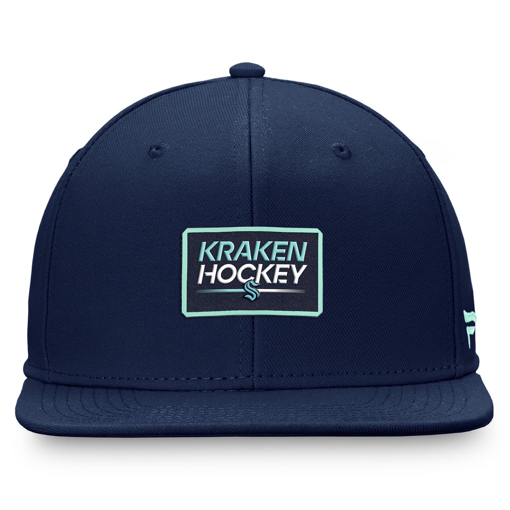  Seattle Kraken Fanatics Authentic Pro Prime Snapback Hat – Deep Sea Blue