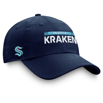 Seattle Kraken Fanatics Authentic Pro Rink Adjustable Hat - Deep Sea Blue