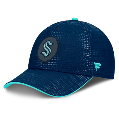 Seattle Kraken Fanatics Authentic Pro Rink Debossed Stretch Fit Hat - Deep Sea Blue