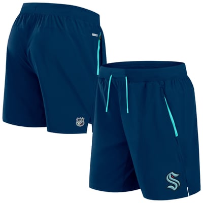 Seattle Kraken Fanatics Authentic Pro Rink Performance Shorts - Deep Sea Blue