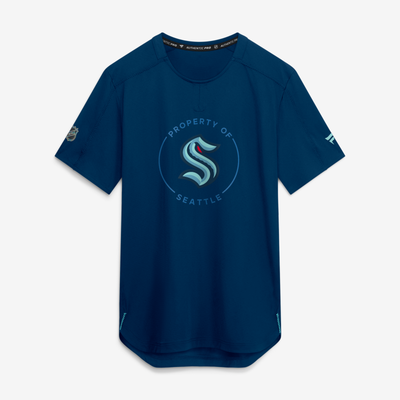 Seattle Kraken Fanatics Authentic Pro Train Performance T-Shirt - Deep Sea Blue