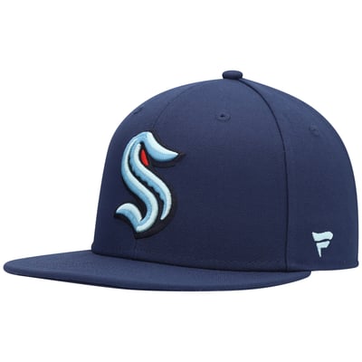 Seattle Kraken Fanatics Primary Logo Snapback Hat - Deep Sea Blue