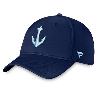 Seattle Kraken Fanatics Secondary Logo Flex Hat - Deep Sea Blue