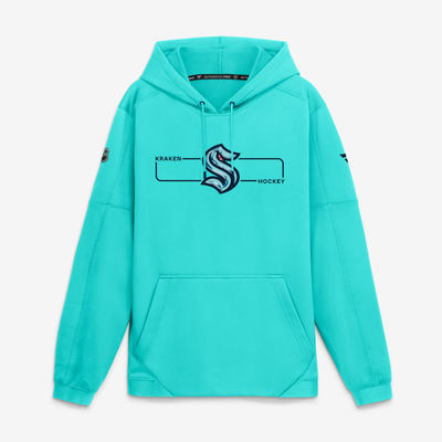 Seattle Kraken Fanatics Authentic Pro Rink Fleece Pullover Hoodie - Light Blue
