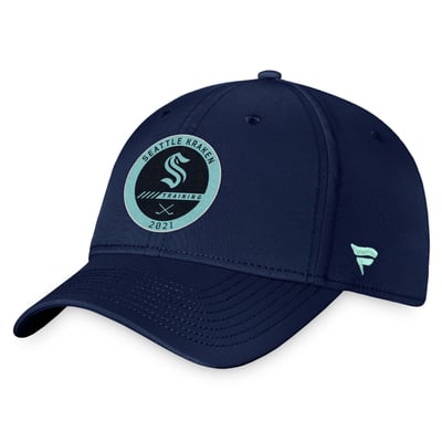 Seattle Kraken Fanatics 2021 Authentic Pro Training Camp Flex Hat - Navy
