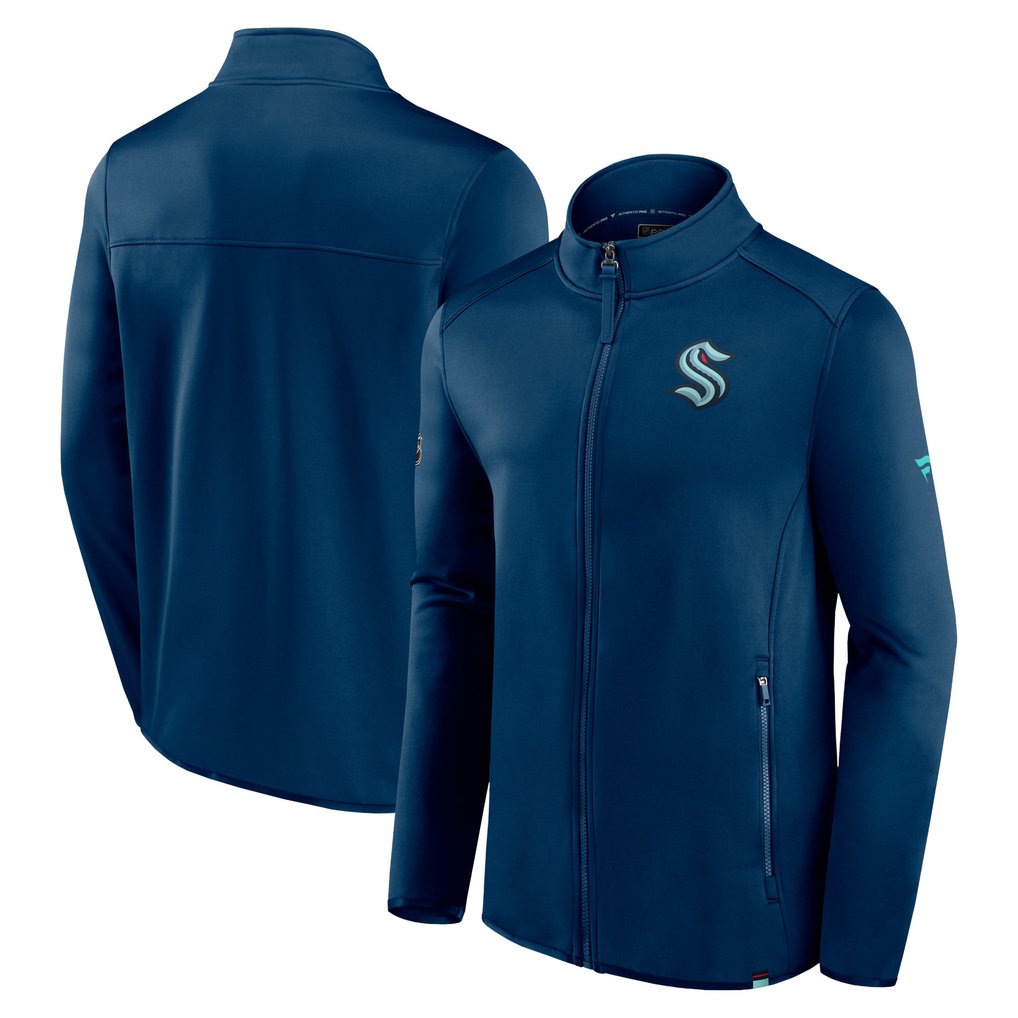 Seattle Kraken Fanatics Authentic Pro Full-Zip Jacket - Navy