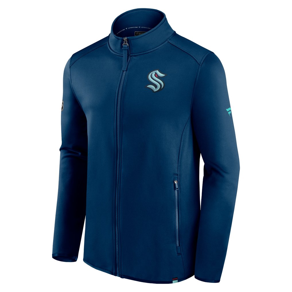 Seattle Kraken Fanatics Authentic Pro Full-Zip Jacket - Navy