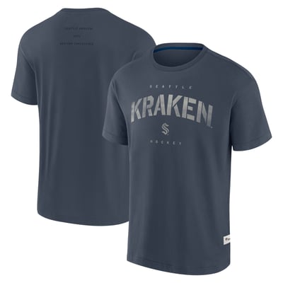 Seattle Kraken Fanatics Elements Weathered Tonal Future Ground T-Shirt - Navy