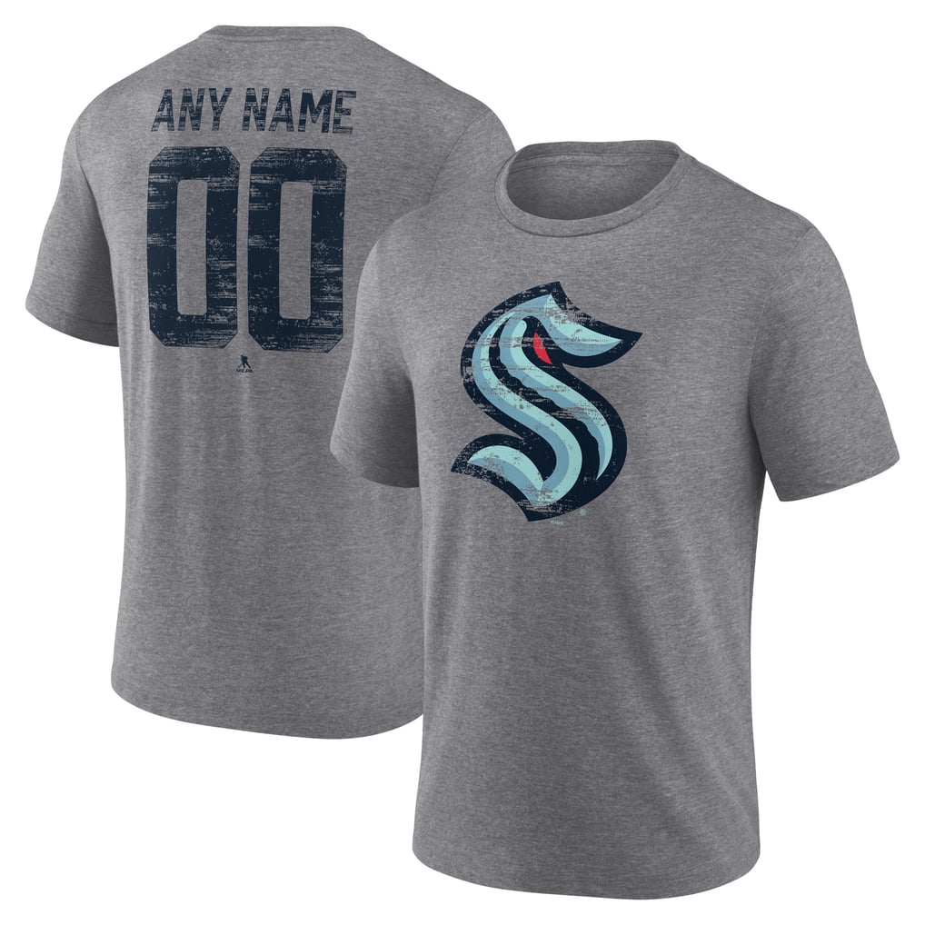 Seattle Kraken Heritage Custom Tri-Blend T-Shirt - Gray