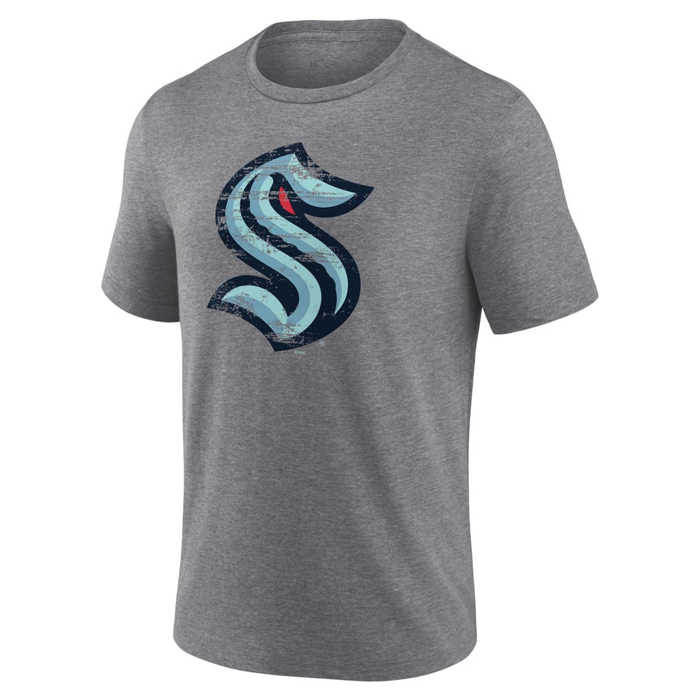 Seattle Kraken Heritage Custom Tri-Blend T-Shirt - Gray
