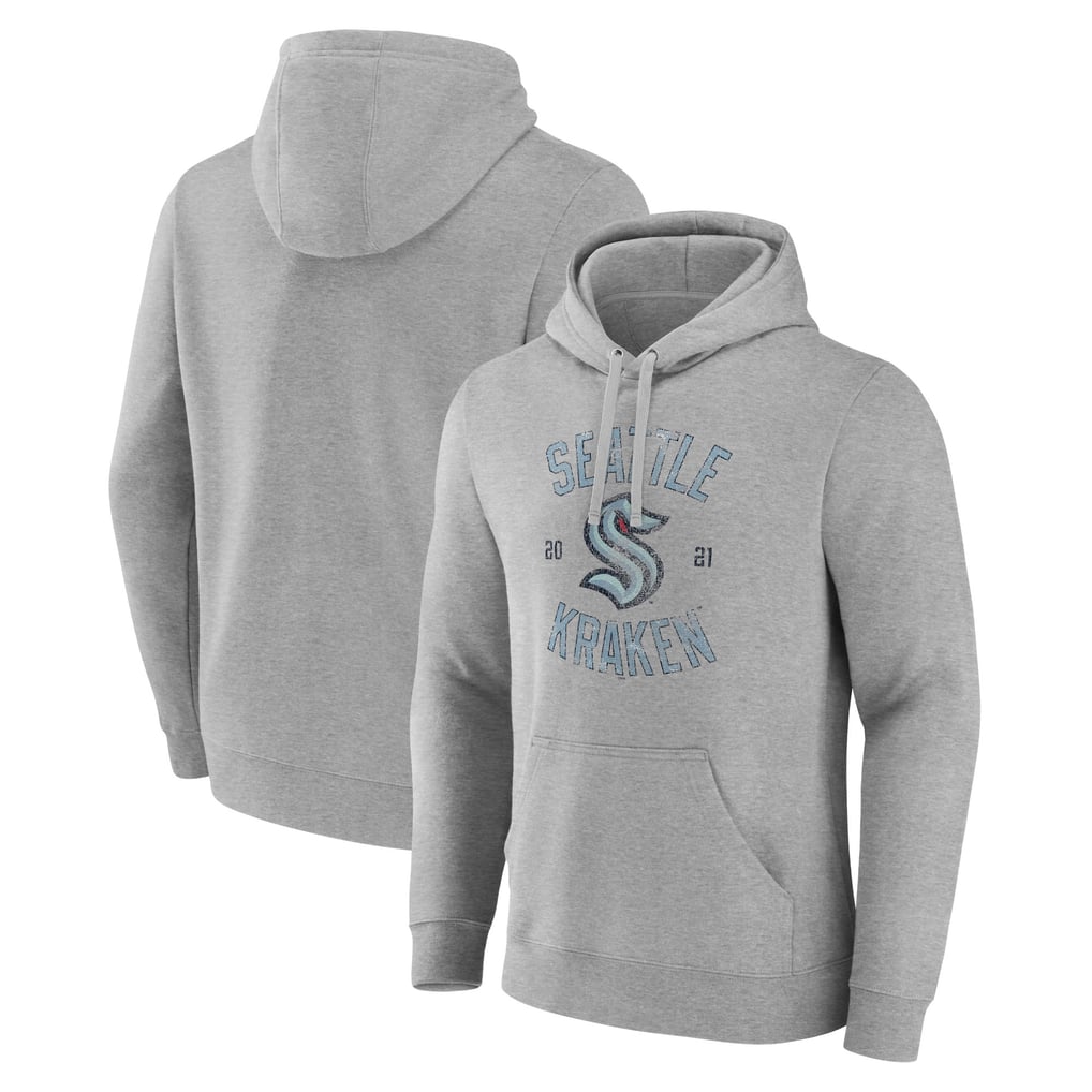 Seattle Kraken Heritage Pullover Hoodie - Heathered Gray