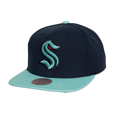 Seattle Kraken Mitchell & Ness Core Team Ground 2.0 Snapback Hat - Navy