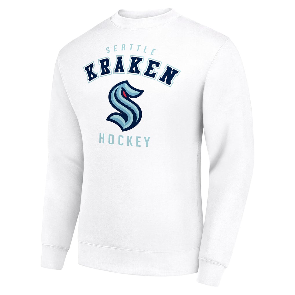  Seattle Kraken Men's Starter Team Logo Fleece Pullover Sweatshirt - White