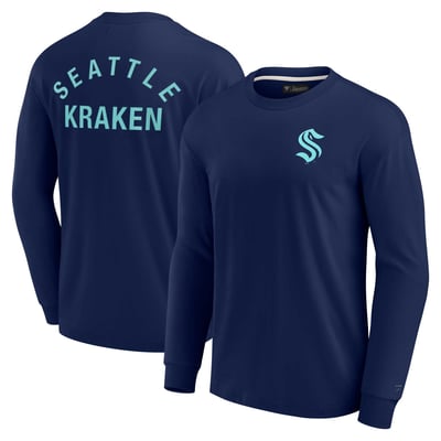 Seattle Kraken Fanatics Unisex Elements Super Soft Long Sleeve T-Shirt - Navy