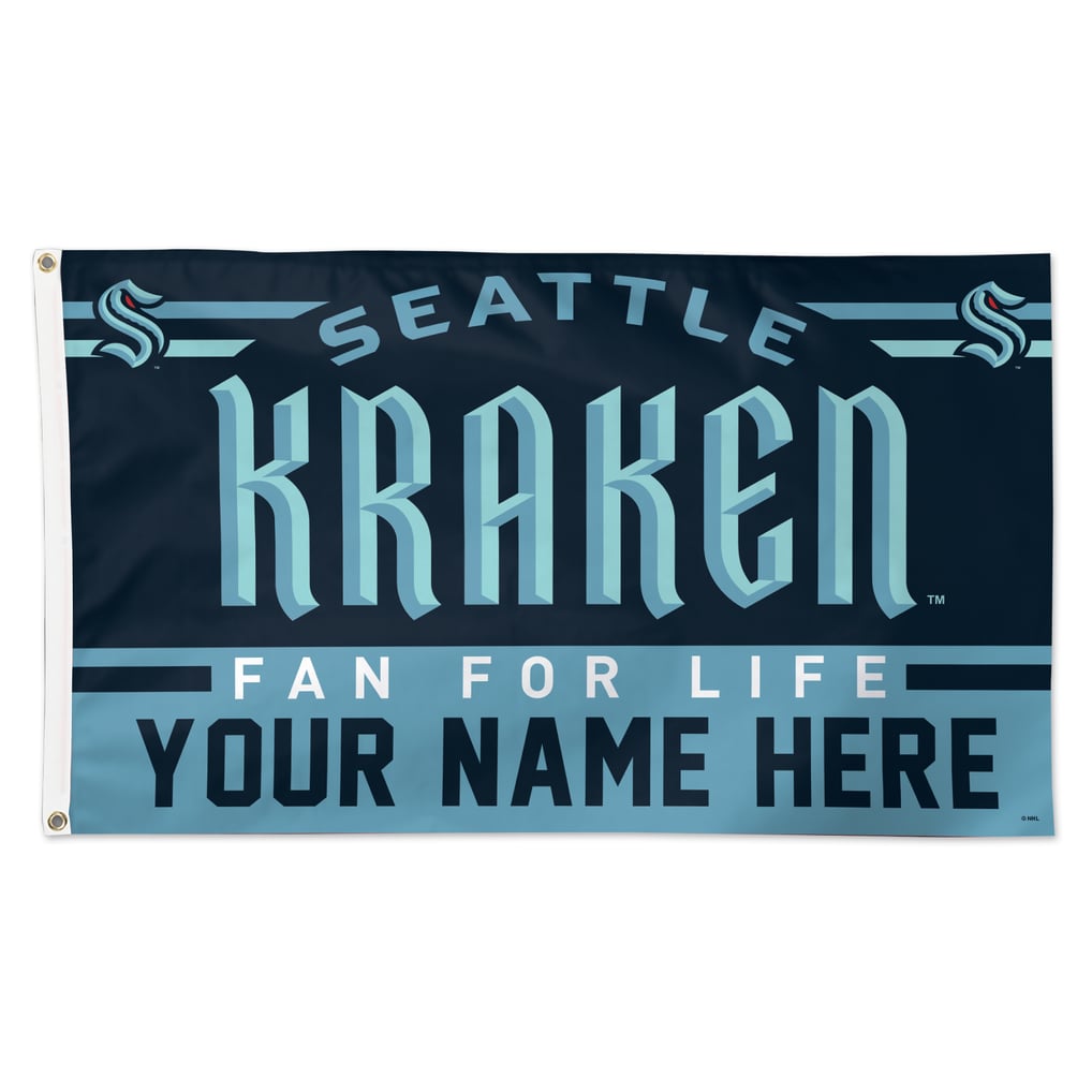 Seattle Kraken WinCraft 3' x 5' Personalized 1-Sided Deluxe Flag