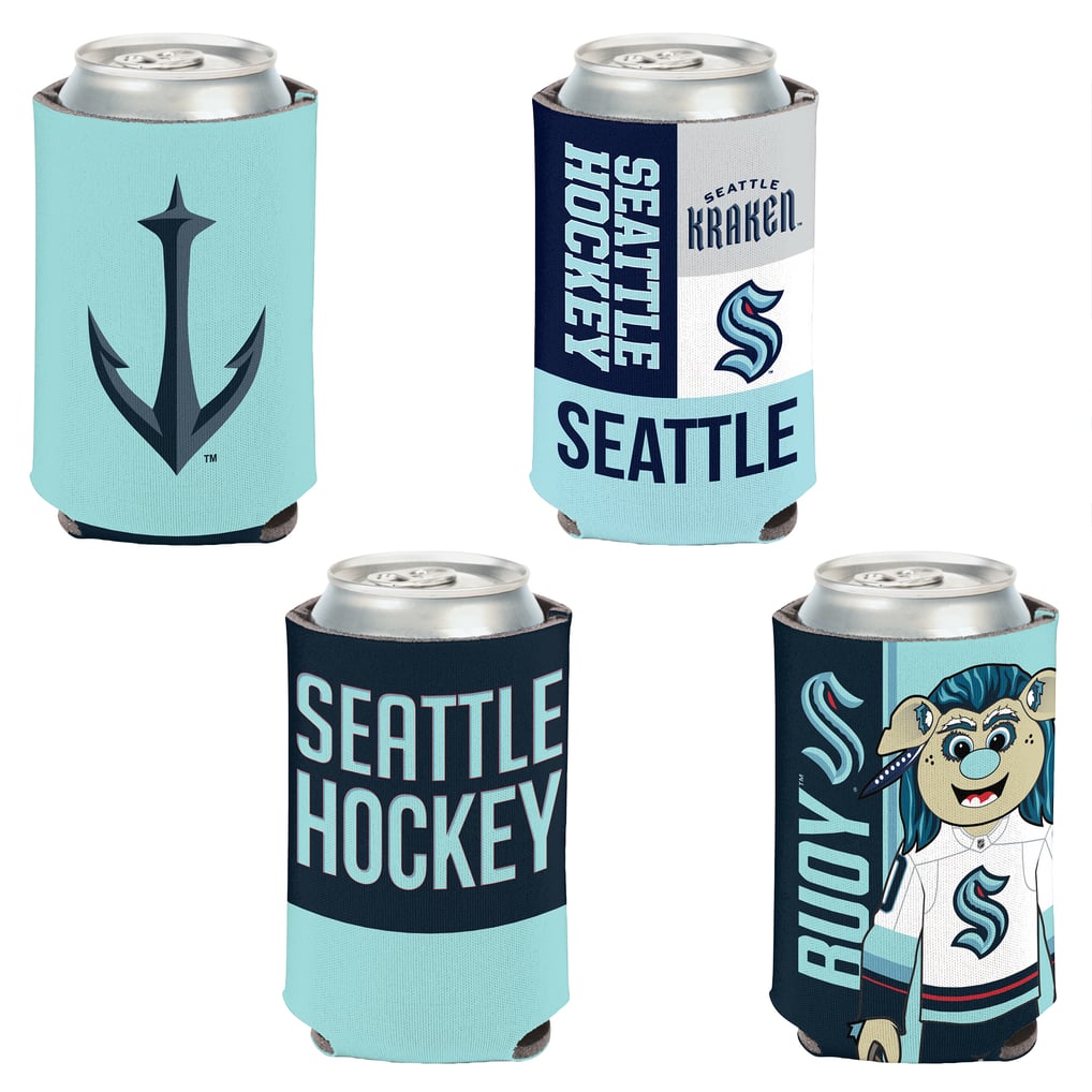 Seattle Kraken WinCraft 4-Pack 12oz. Can Cooler Set