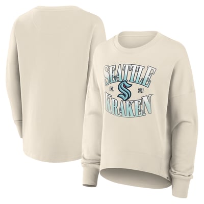 Seattle Kraken Fanatics Women's Oversized Slice Pullover Sweatshirt - Cream