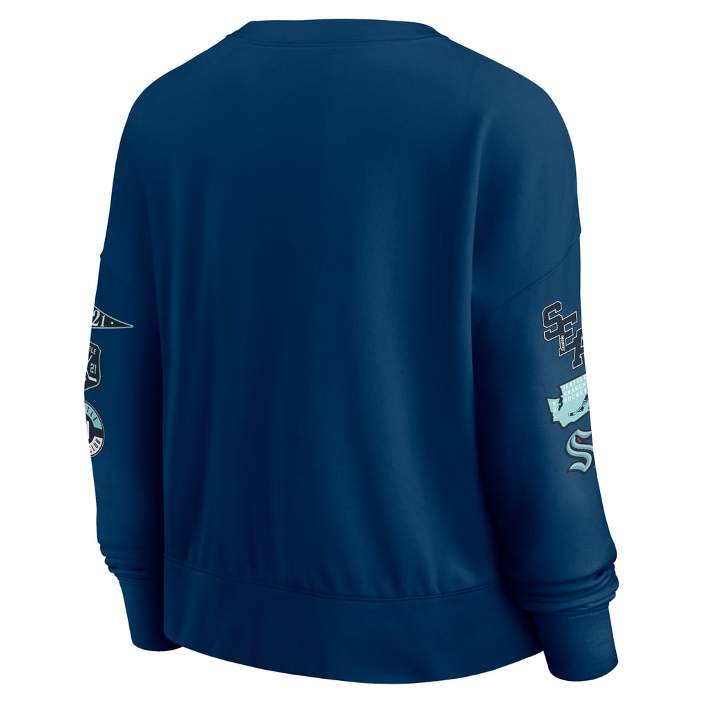 Seattle Kraken Fanatics Women's Go Team Pullover Sweatshirt - Deep Sea Blue