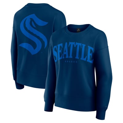  Seattle Kraken Fanatics Women's Elements Flow Pullover Sweatshirt - Navy