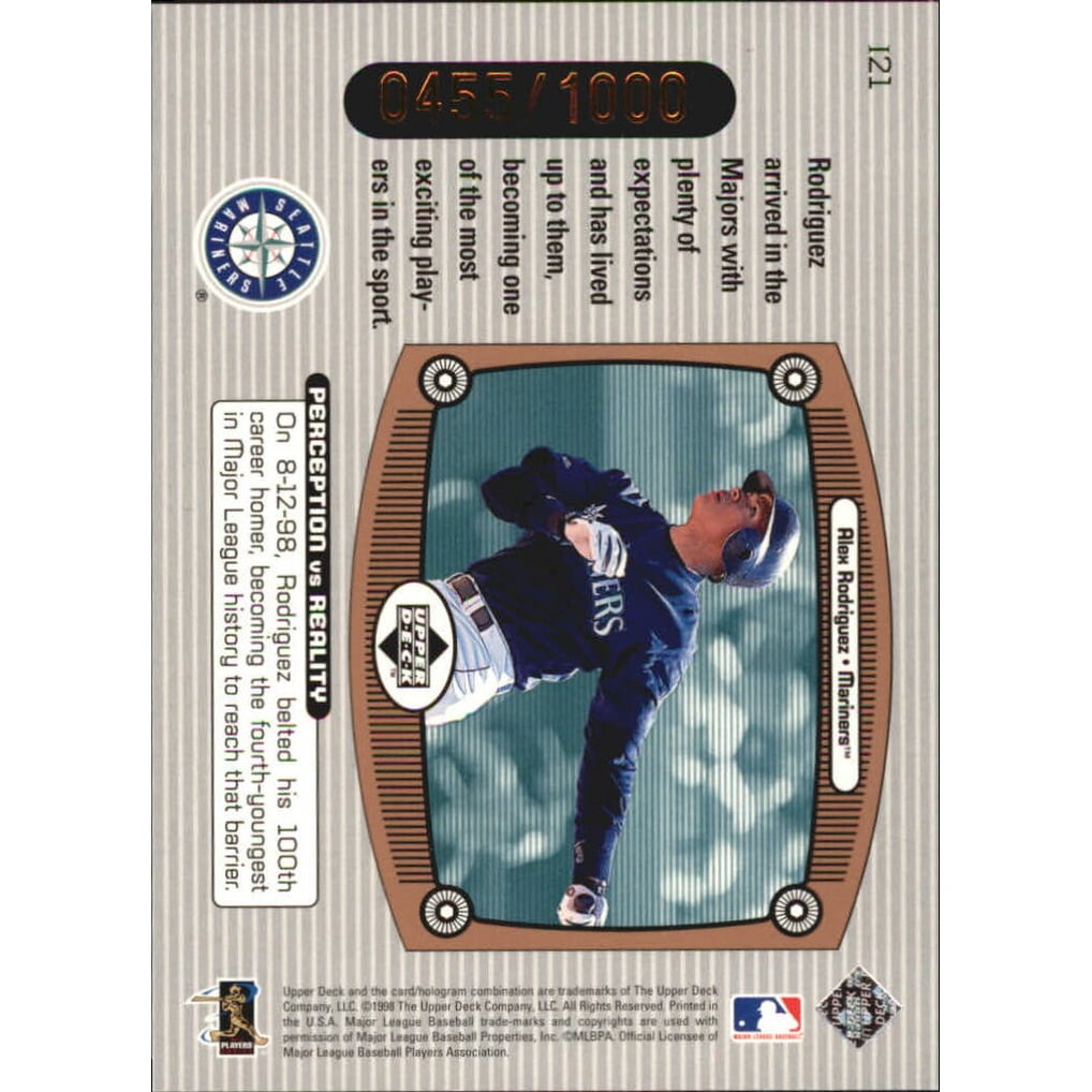1999 Upper Deck Immaculate Perception Double #I21 Alex Rodriguez