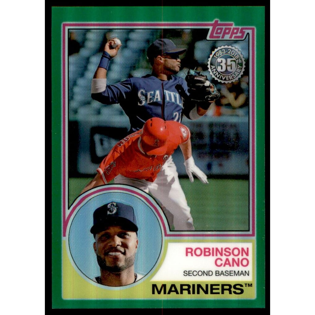 2018 Topps '83 Topps Silver Pack Chrome Green Refractors #72 Robinson Cano