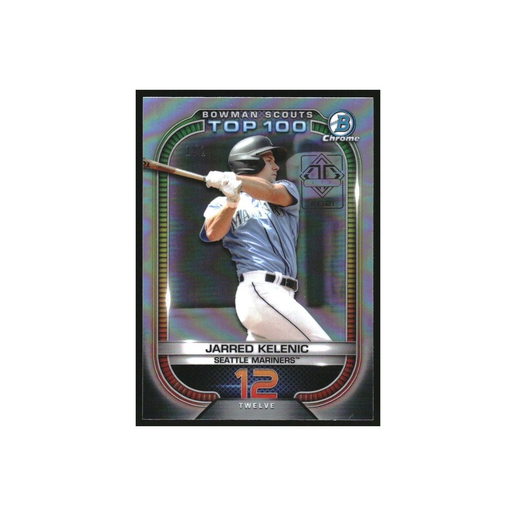 2021 Topps Transcendent VIP Bowman Chrome Scouts Top 100 Jarred Kelenic 1/1