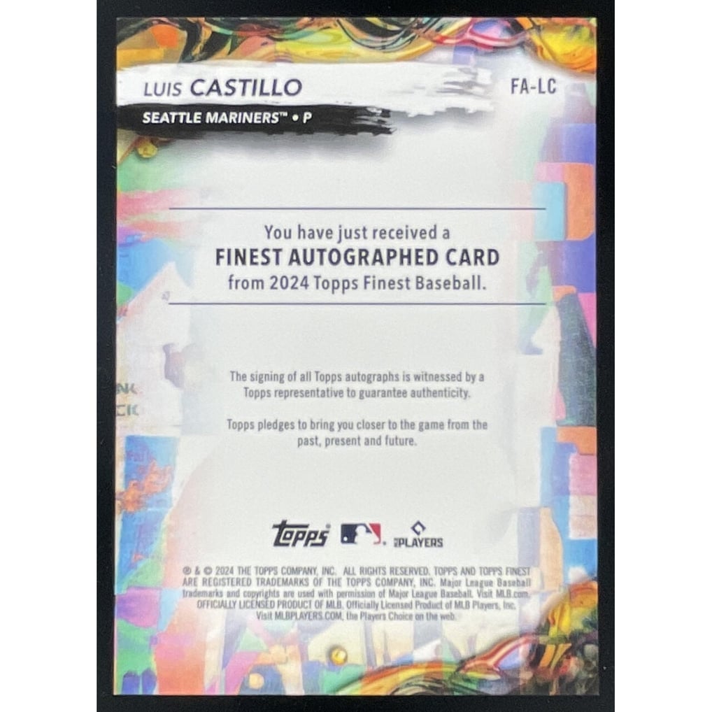2024 Topps Finest Autographs #FA-LC Luis Castillo Auto