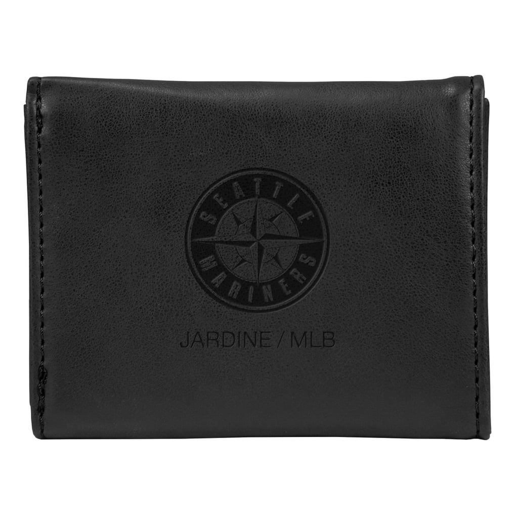 Seattle Mariners Laser-Engraved Trifold Wallet - Black