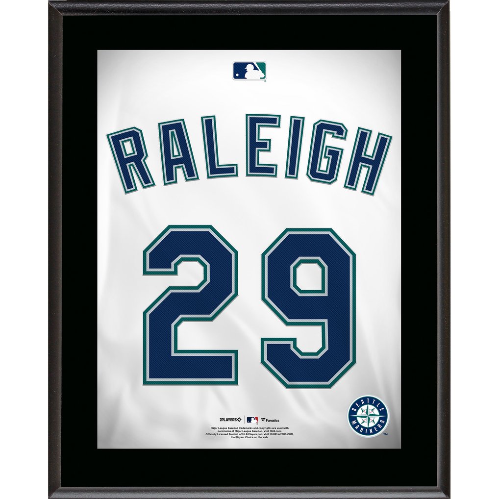 Cal Raleigh Seattle Mariners Fanatics Authentic 10.5" x 13" Jersey Number Sublimated Player Plaque