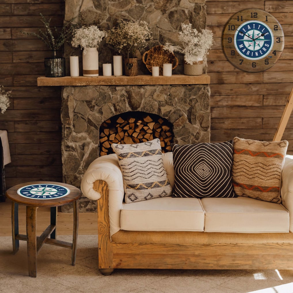 Seattle Mariners Imperial Oak Barrel Table