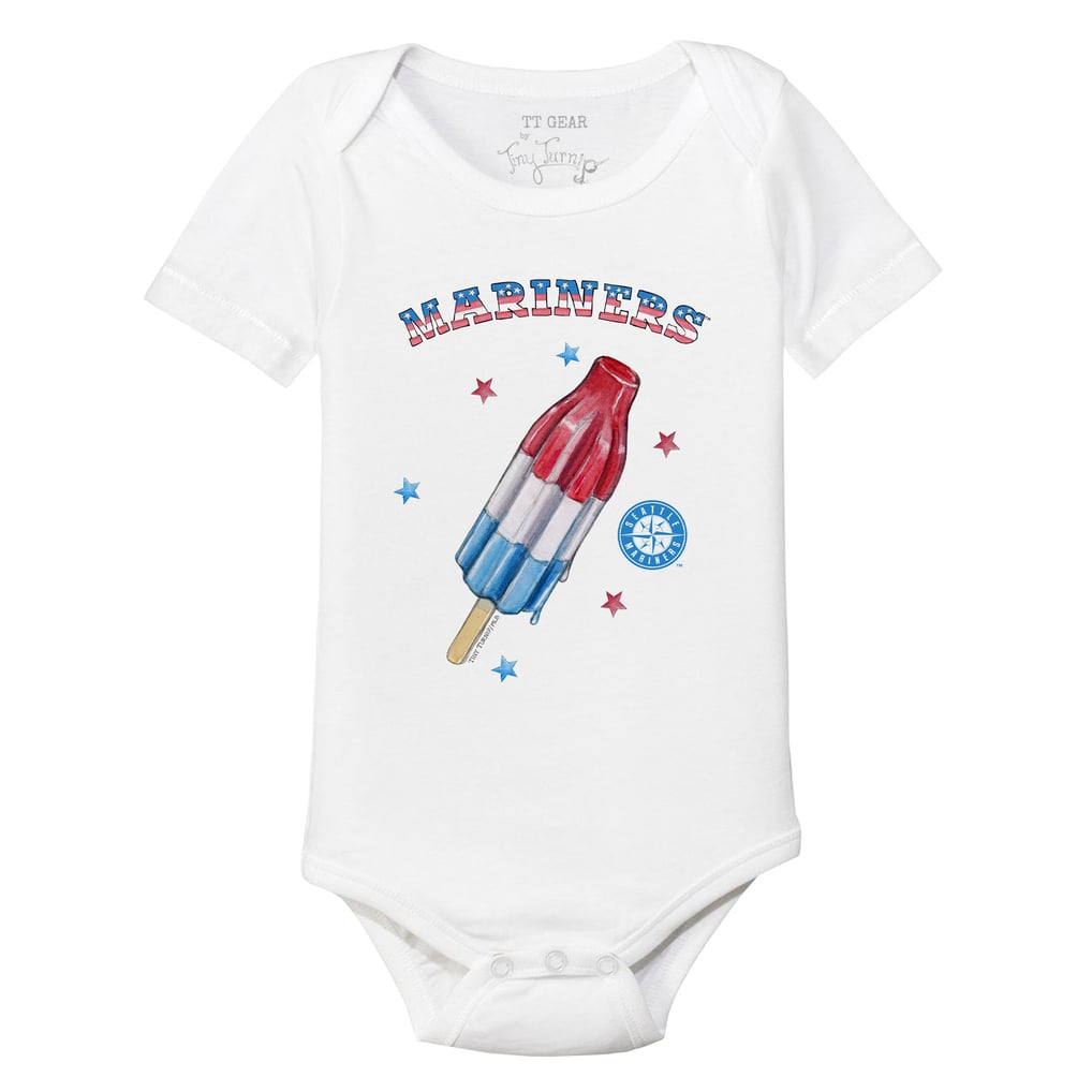 Seattle Mariners Tiny Turnip Infant Rocket Pop Bodysuit - White