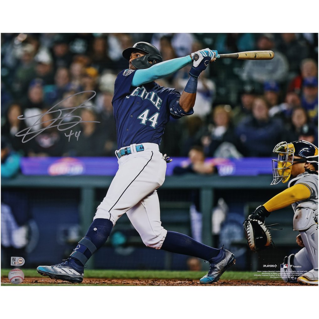 Julio Rodriguez Seattle Mariners Autographed Fanatics Authentic 16" x 20" Hitting Photograph