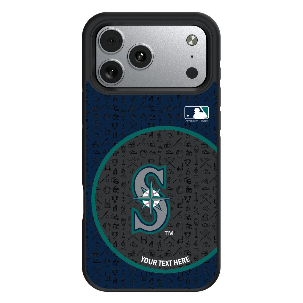 Seattle Mariners Keyscaper Personalized Bump Case with 8.2ft Drop Protection
