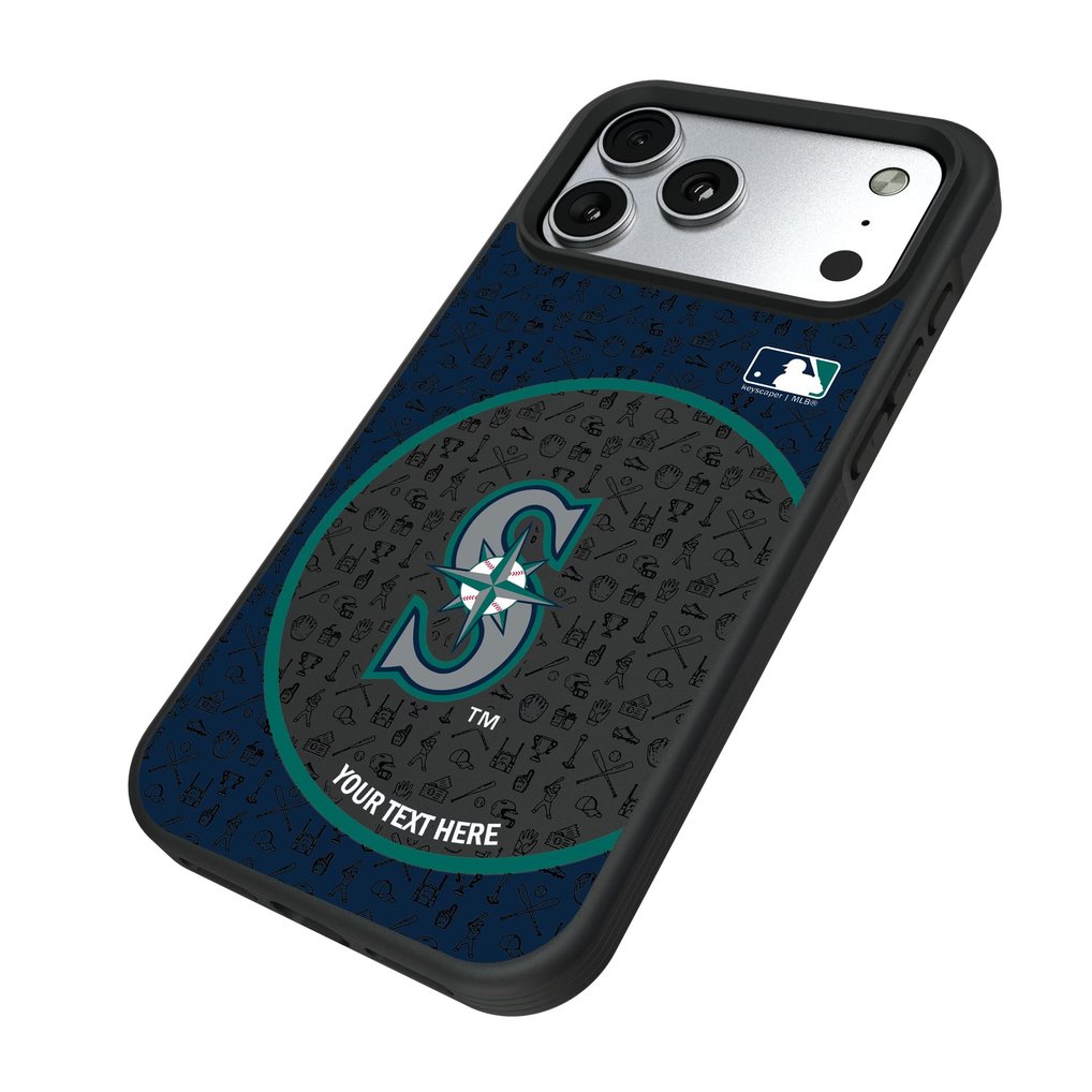 Seattle Mariners Keyscaper Personalized Bump Case with 8.2ft Drop Protection