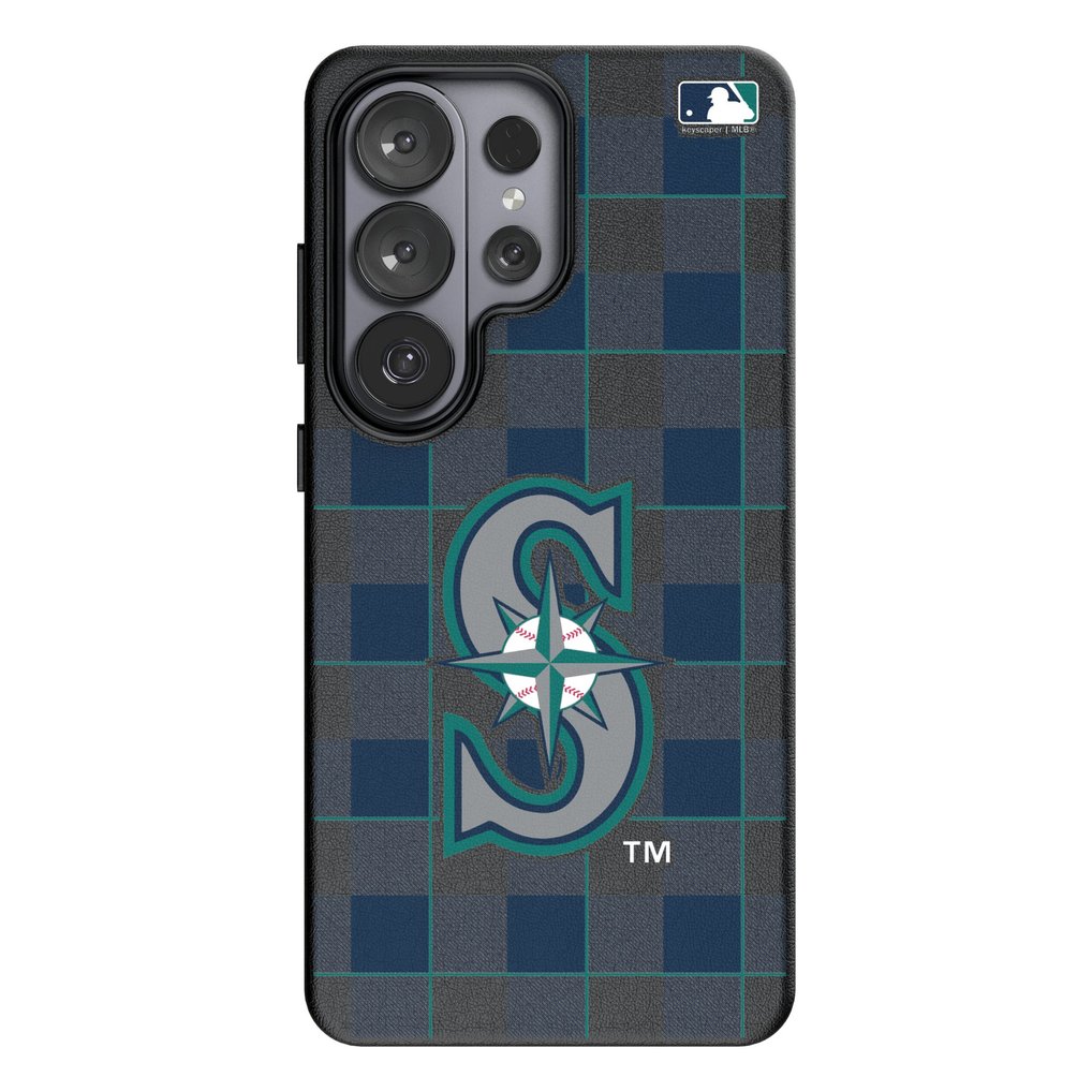 Seattle Mariners Keyscaper Plaid Galaxy Magnetic Bump Case