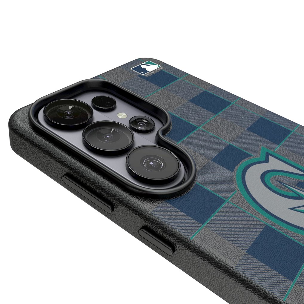 Seattle Mariners Keyscaper Plaid Galaxy Magnetic Bump Case
