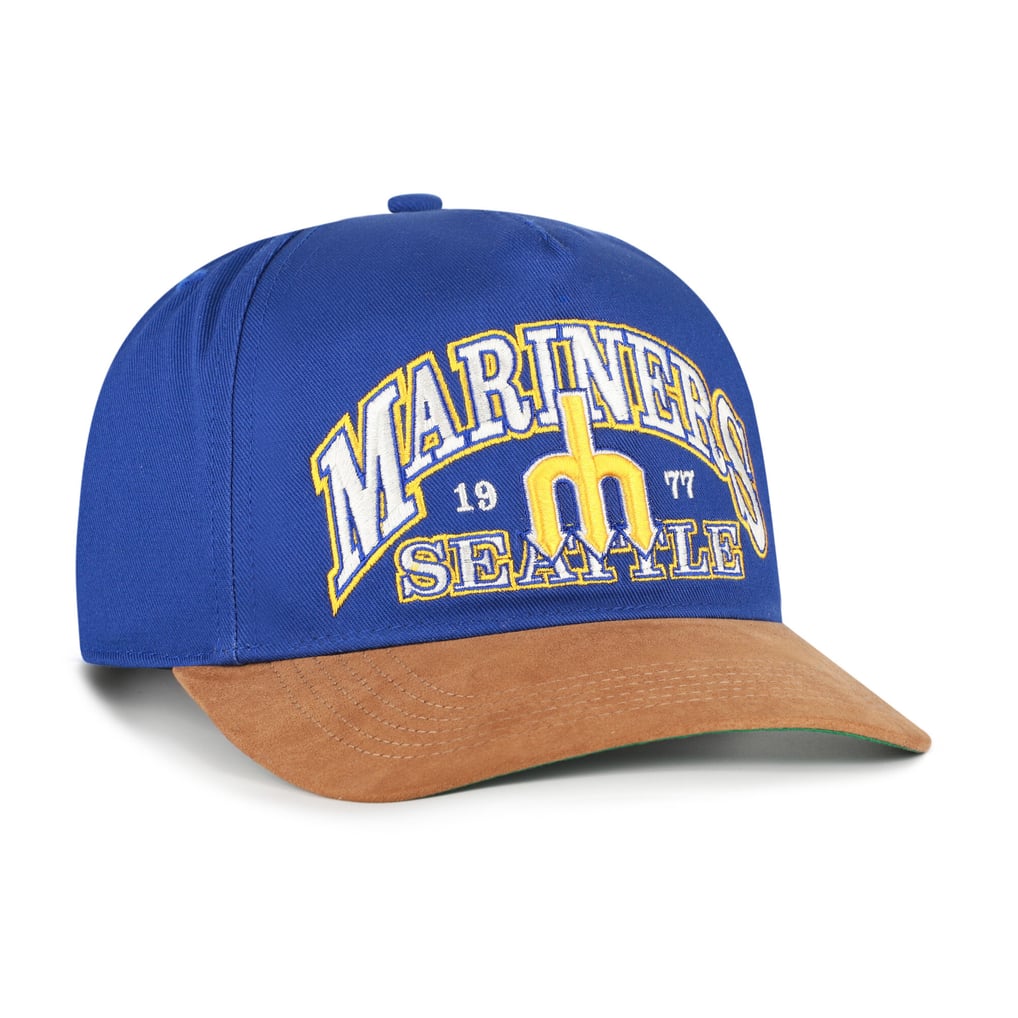 Seattle Mariners '47 Cooperstown Break Wood Suede Hitch Adjustable Hat - Royal/Brown
