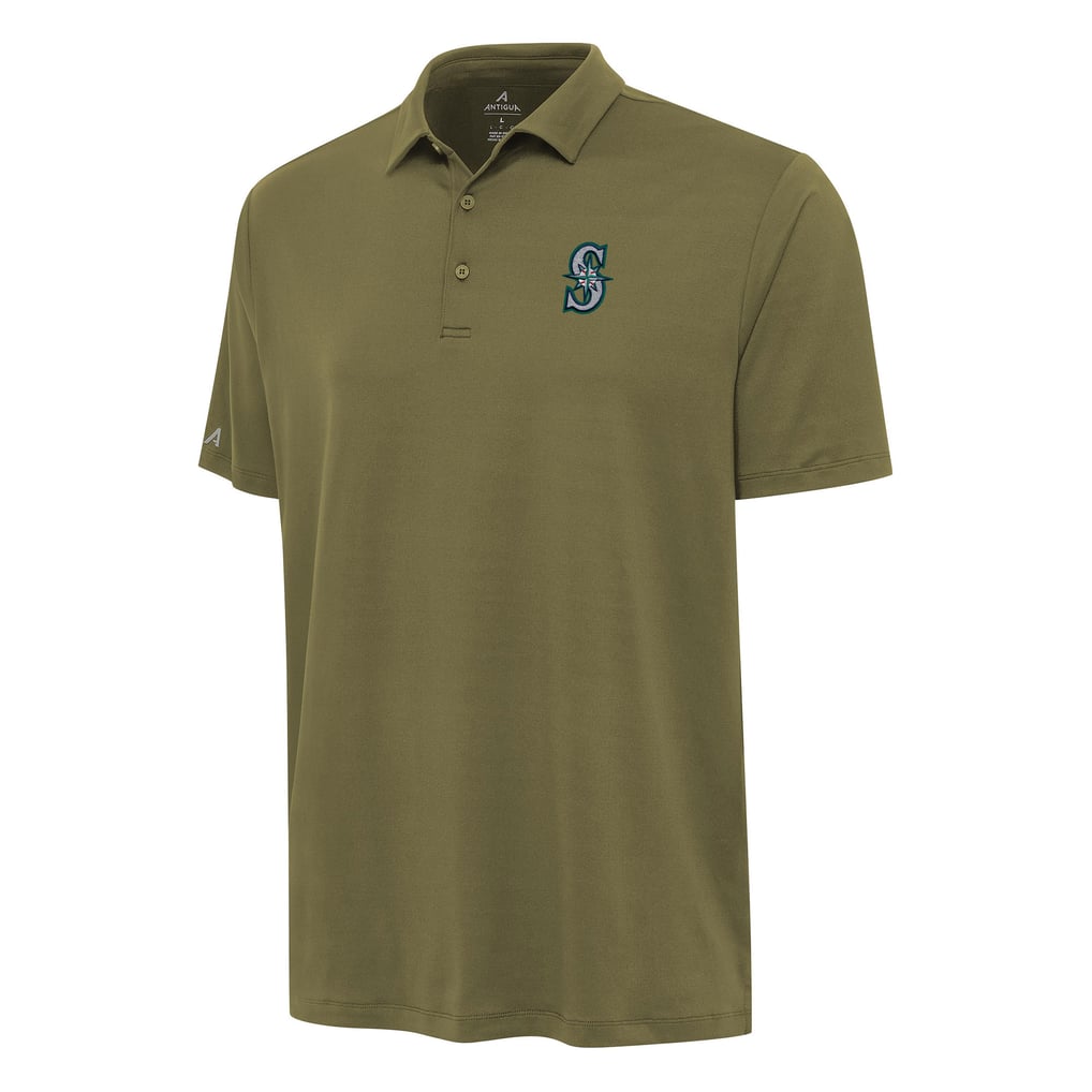  Seattle Mariners Antigua Reprocess Polo - Olive